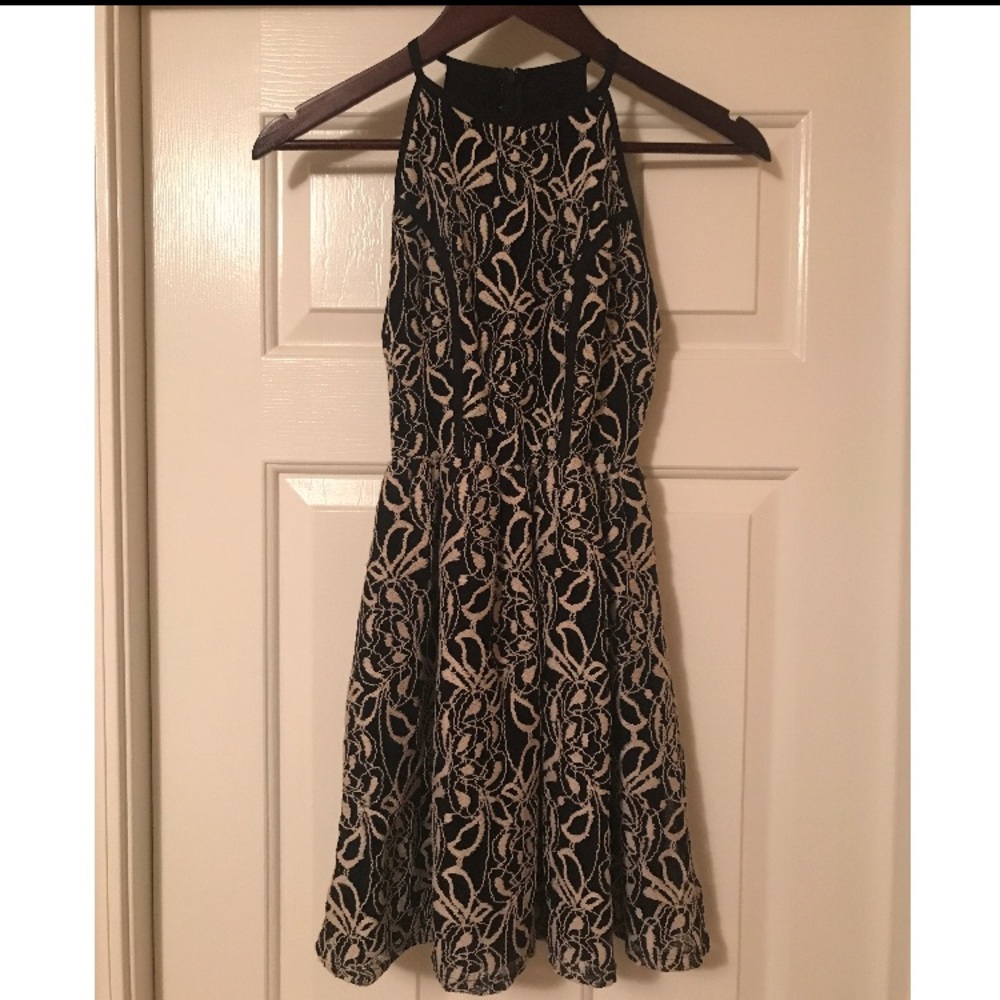 Bar III black and cream lace dress. Bar lll.